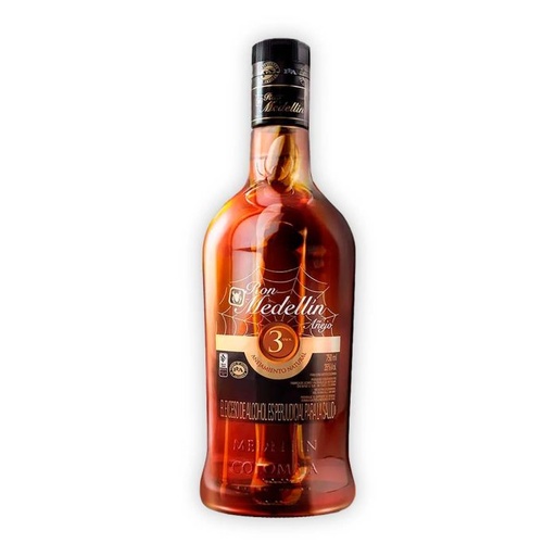 RON MEDELLIN 3 AÑOS X 750ML